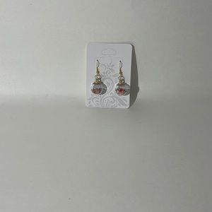 pastel glass ornament earrings handmade